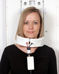 A solenoid (wrap-around) coil is used for a cervical spine scan